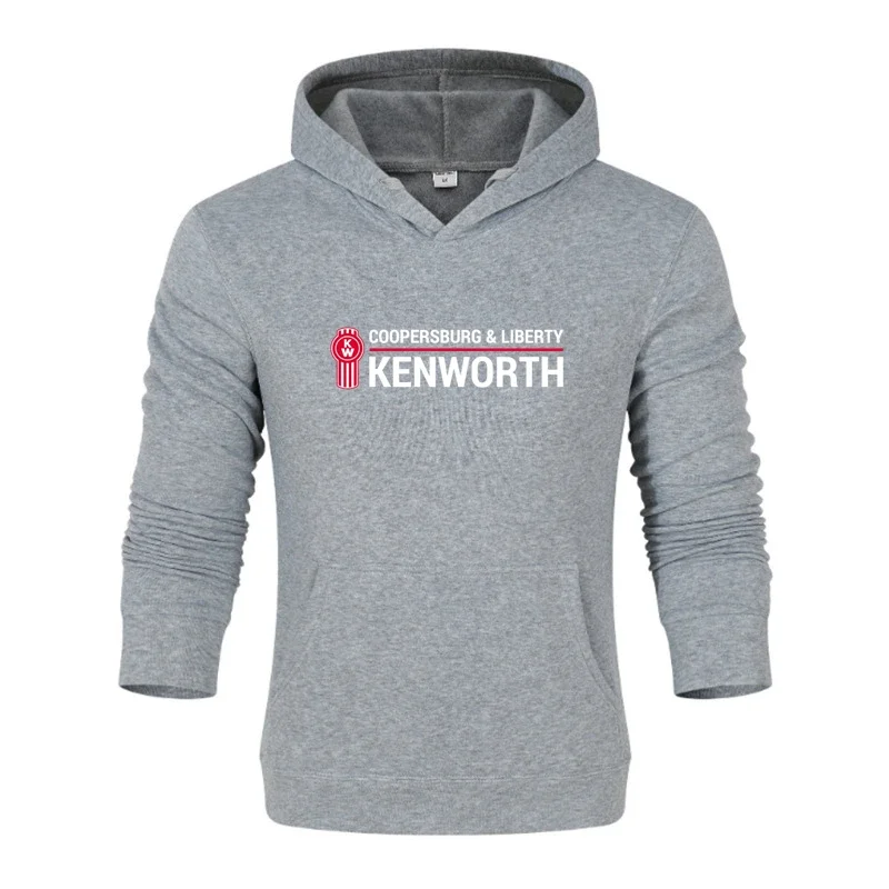 Selling New Kenworth Logo Print Custom Made Men Long Sleeve Pullover Hoodie Cotton Warm Comfortable Hooded Casual Man Sportswear