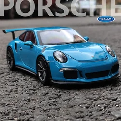 WELLY 1:24 Porsche 911 GT3 RS Supercar lega auto diecast e veicoli giocattolo modello di auto in miniatura modello di auto giocattoli