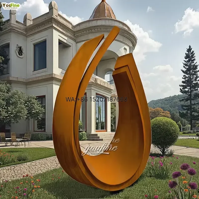 Wmwmnu for Modern Corten Steel Abstract Sculpture Outdoor Garden Landscape Art Decoration