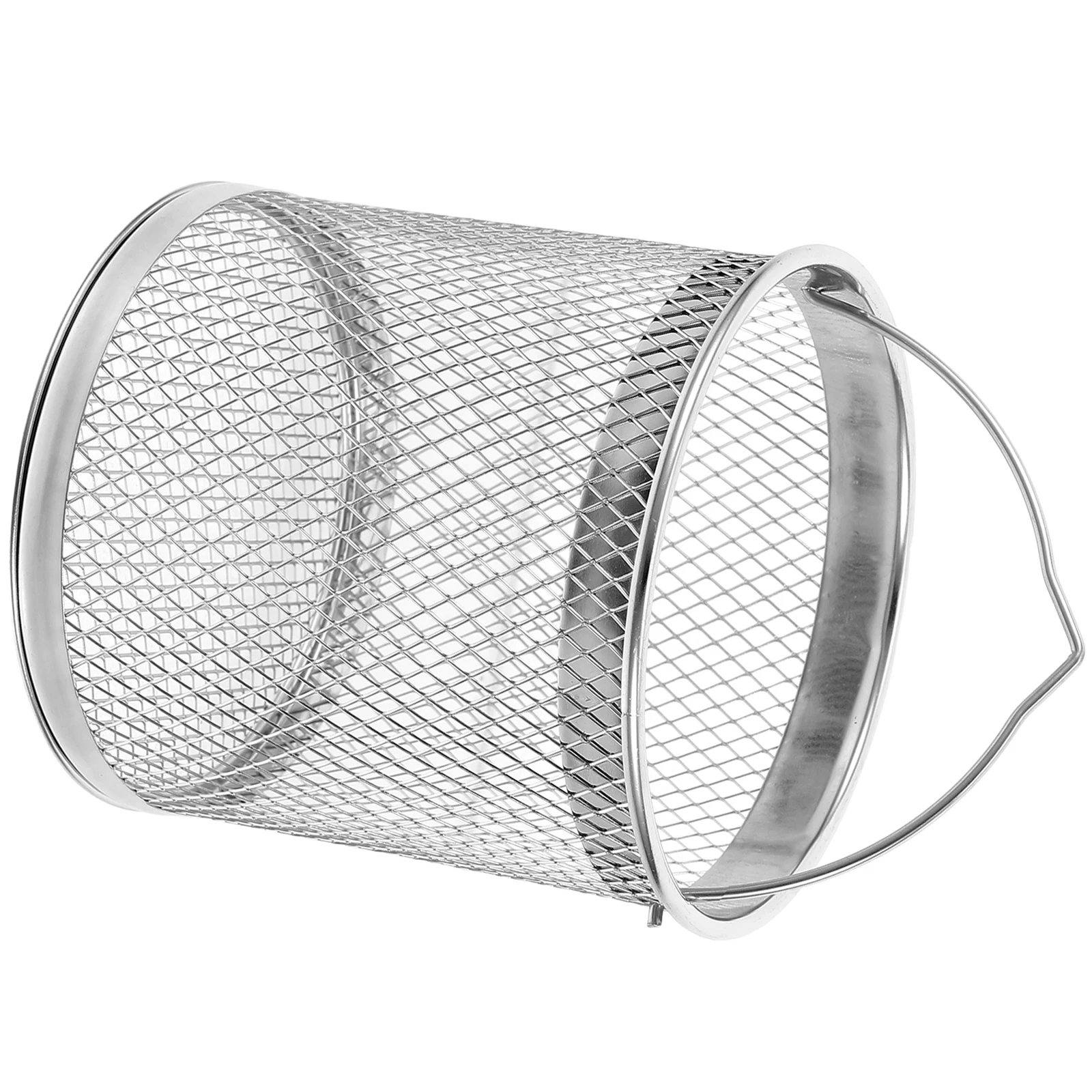 

1pc Oil Filter Artifact Stainless Steel Mesh Strainer Fryer Can Basket Grease Holder Pot Filter Replacement Deep Fryer Oil