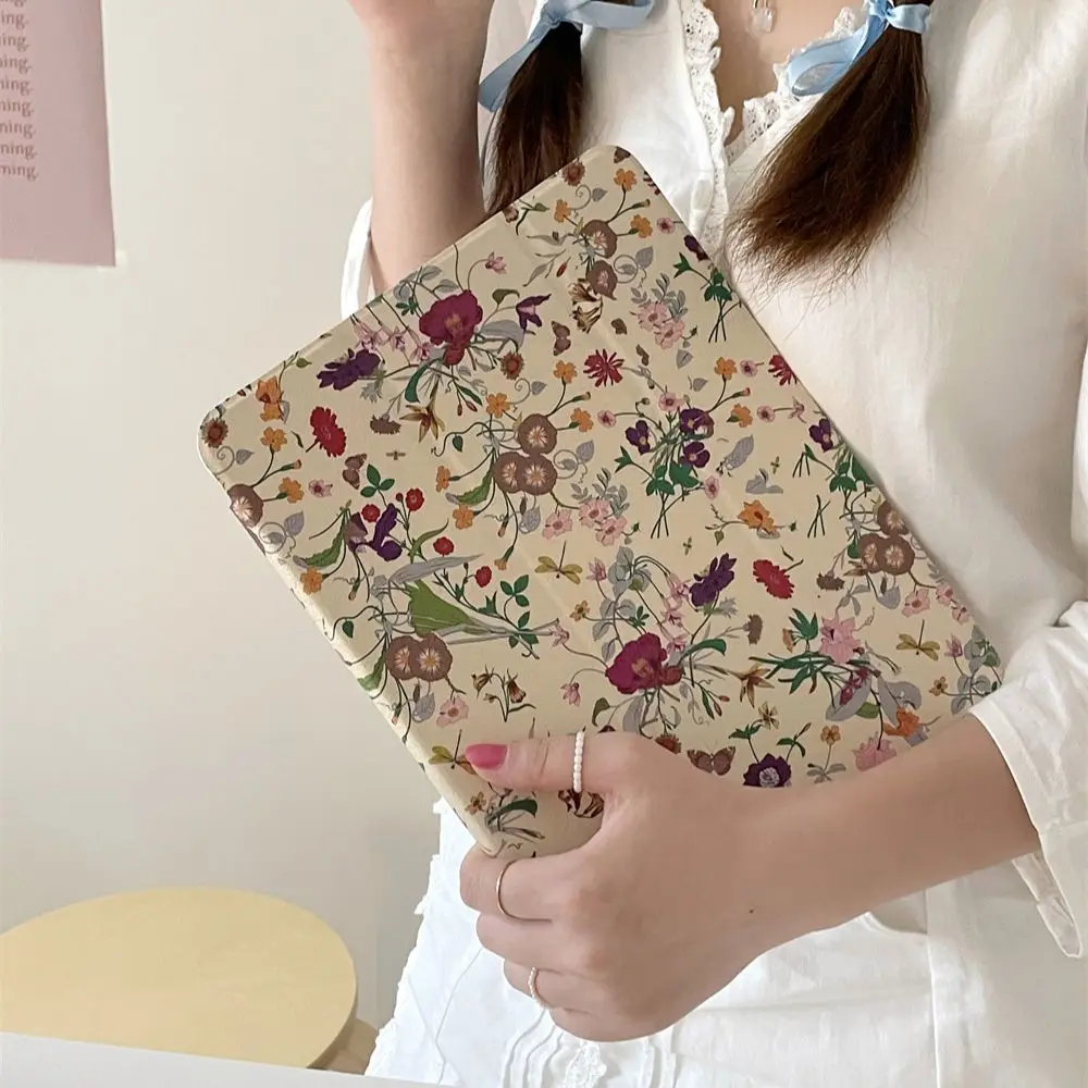 

Cute Flower Tablet Case For Apple iPad 10th Air 5 4 10.9 inches Pro 5 4 3 12.9" 9th 8th 7th 10.2" 9.7“ Air 3 10.5" mini 6 Cover