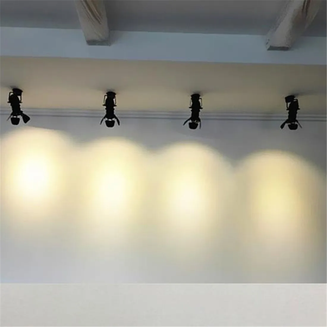 Industrial dimmable led ceiling lights 5W Theater light with 4-Leaf Barn Doors Vintage dimming lamp for shop home