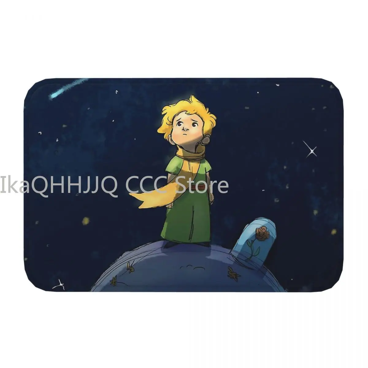 The Little Prince About Life and Human Nature Anti-Slip Doormat Bath Mat Alone Prince Balcony Carpet Welcome Rug Bedroom