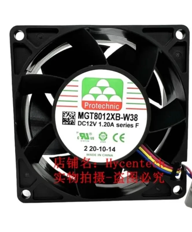 

Новый вентилятор-кулер для Protechnic MGT8012XB-W38 8038 12 В 1,2 А серверный высокоскоростной 4-проводной вентилятор 80*80*38 мм