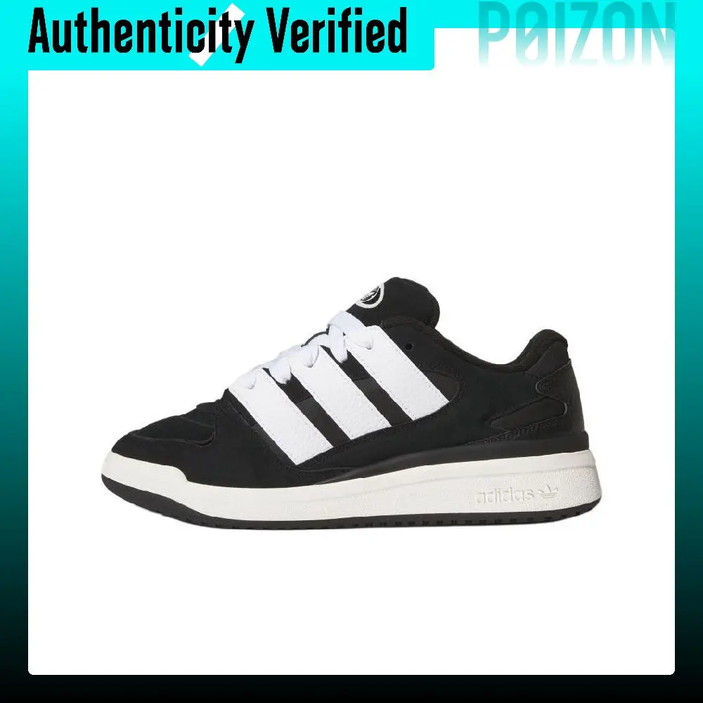 Adidas Originals FORUM 2000 Low top Skateboard Shoes Unisex Black White JS0996