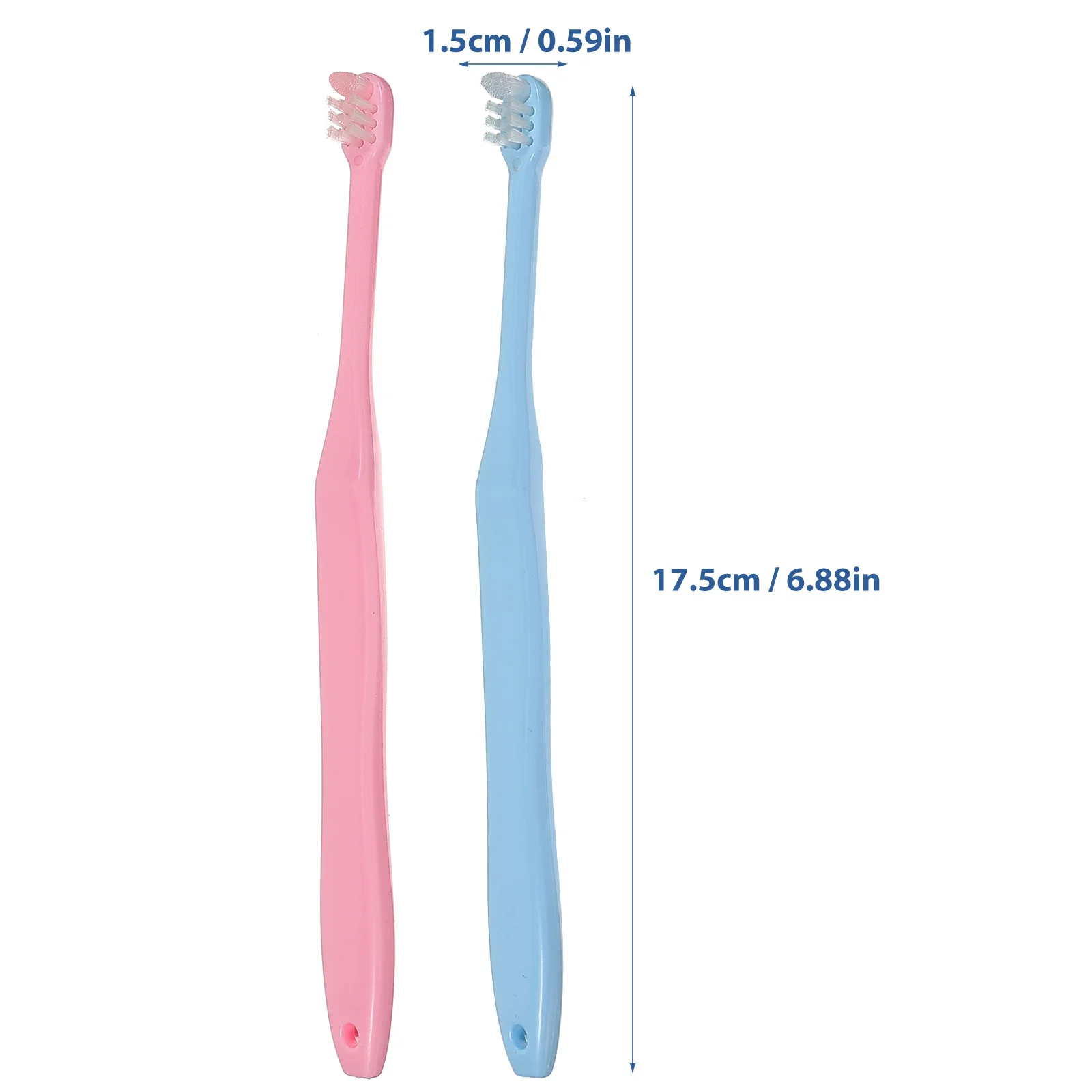 4 قطعة فرشاة الأسنان بين الأسنان برأس صغير فرش الأسنان اليدوية تصميم مريح لتنظيف الفم اليومي والسفر استخدام PP دائم