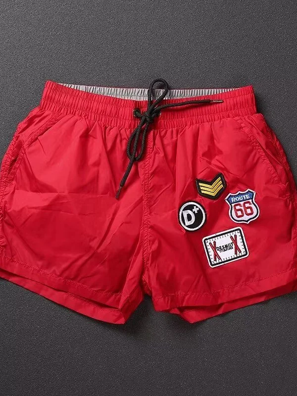 

Водонепроницаемые повседневные шорты для серфинга для мужчин, пляжные плавки больших размеров, однотонные пляжные брюки, трансграничные плавательные шорты