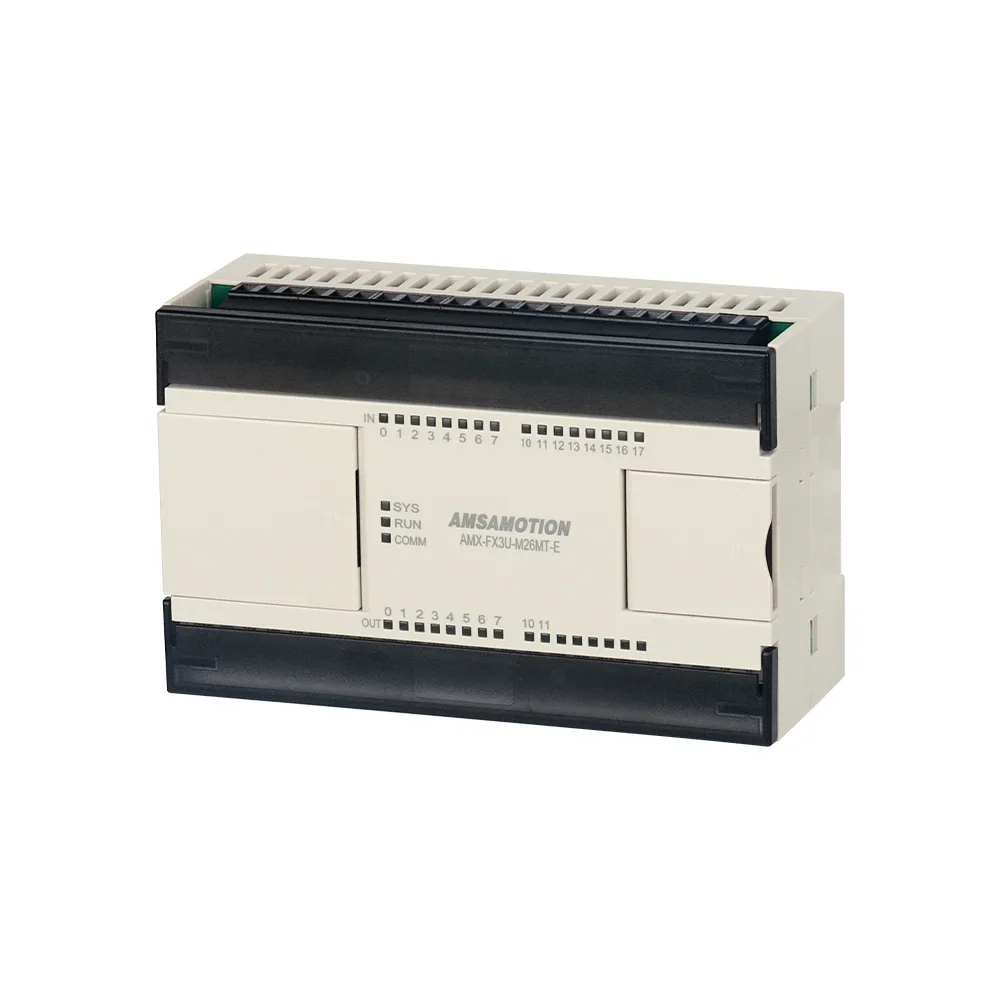 Ulepszona wersja AMX-FX3U-26MT-E Ethernet PLC zastępuje dla Mitsubishi MELSEC wyjście tranzystorowe 4AI/2AO 16DI/10DO PNP MODBUS + kabel