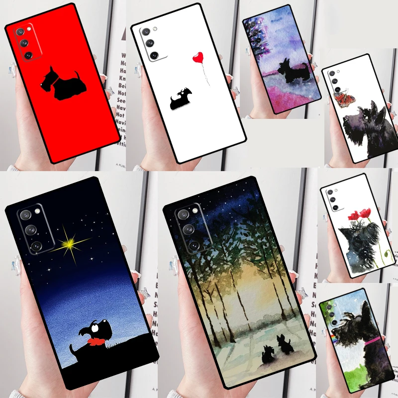 Westie Scottie Scottish Terrier funda de teléfono para Samsung Galaxy S25 Ultra S9 S10 S20 S21 S22 Plus S23 Ultra S24 FE contraportada