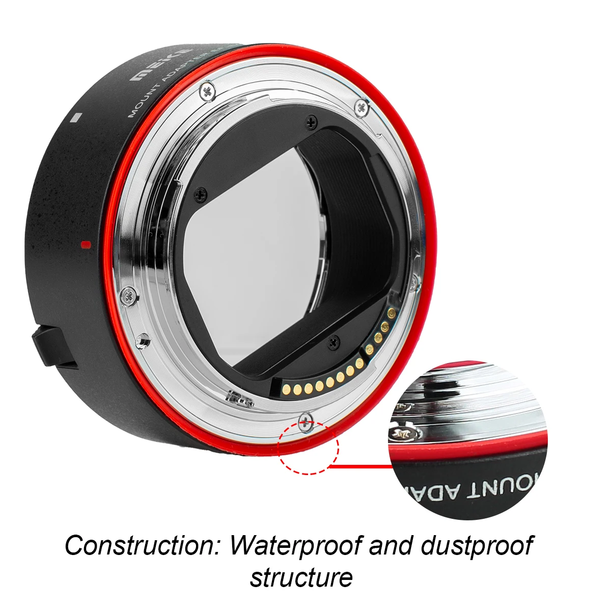 Meike Metal Lens Adapter EF-EOSR Auto-Focus Mount Converter for Canon EF Lens to EOS-R EOS-RP R5 R6 and RED Komodo Cameras