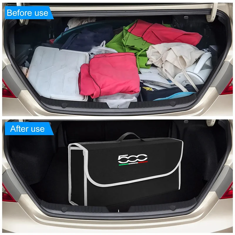 Car Organizer Anti Slip Compartment Boot Storage Tool Car Storage Bag For Fiat 500 Punto Uno Scudo Ducato Palio Car Accessories