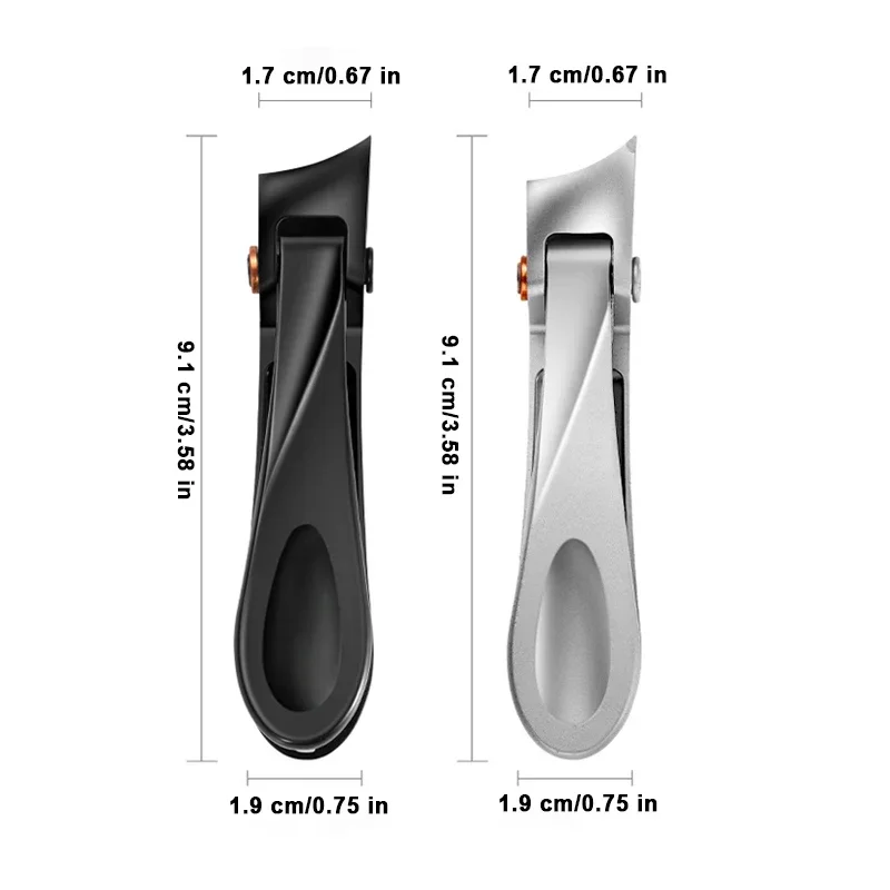 

1pc Toe Nail Clippers for Men Thick Ingrown Toenails Large Wide Jaw Opening Slanted Long Handle No Splash Fingernail Clipper Wi