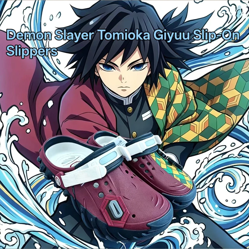 

Demon Slayer Tomioka Giyuu Themed Slippers Eva Slides Non Slip Indoor Outdoor Footwear Anime Gift for Men Women Teen Fans