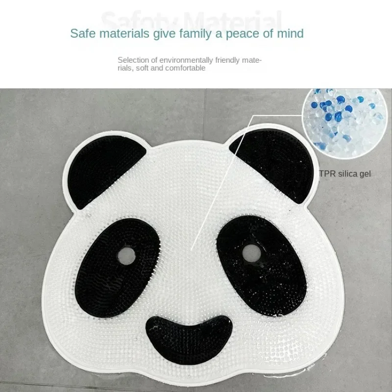 Panda Massage Pad Bathroom Anti-skid Pad, Shower Foot and Back Rub Cleansing Anti-Itch, Super Absorbent Non-Slip Carpet Mat