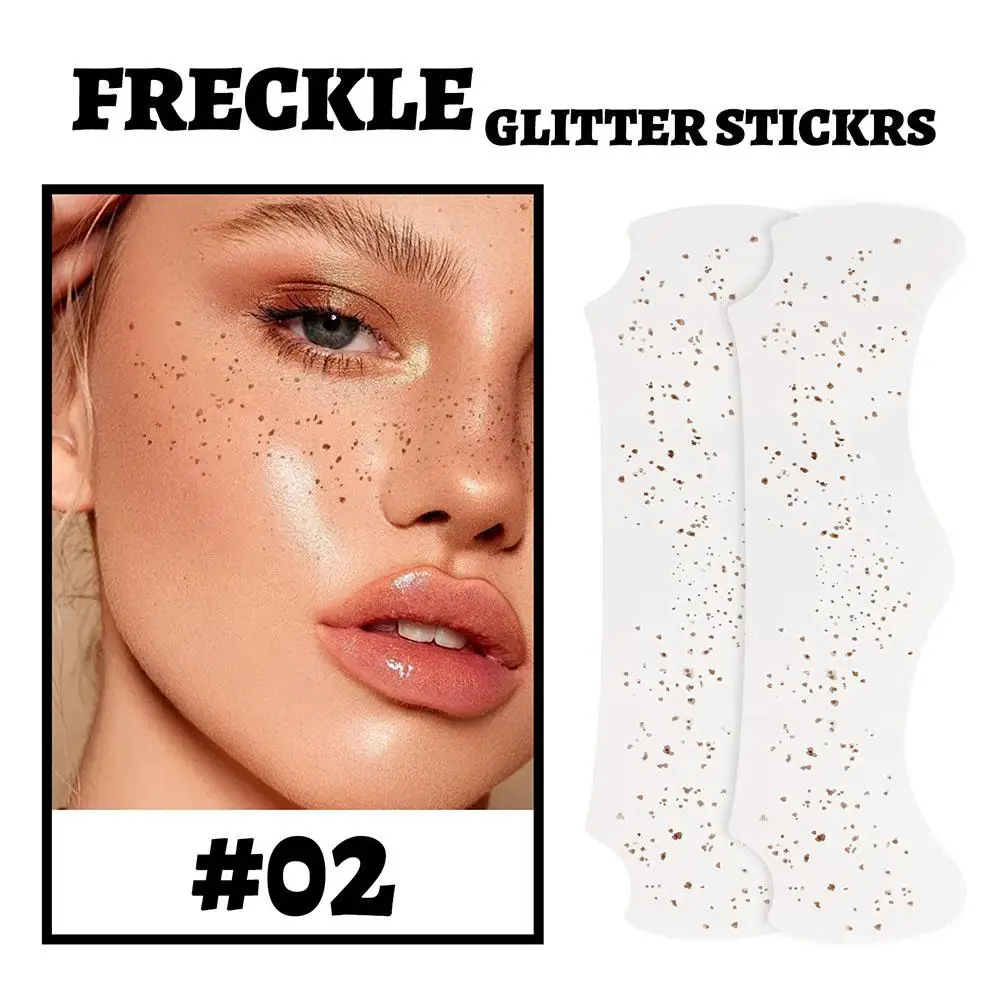 Freckle Face Tattoo Stickers Hot Stamping Gold And Star And Silver Stickers Sweatproof Makeup Face Stickers Moon Girl Water L6l5