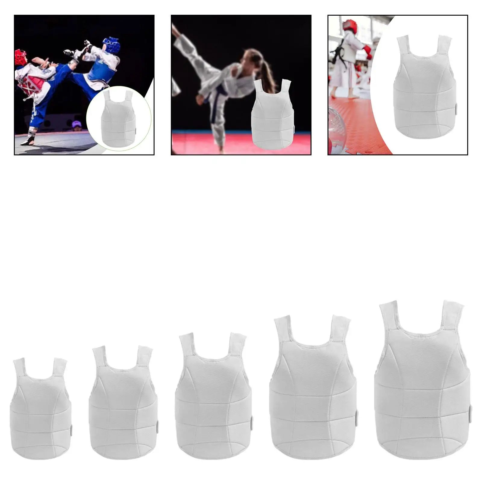 سترة درع متعددة الأغراض لحماية الصدر من جلد البولي يوريثان لمسابقات التايكوندو كيك بوكسينغ #1