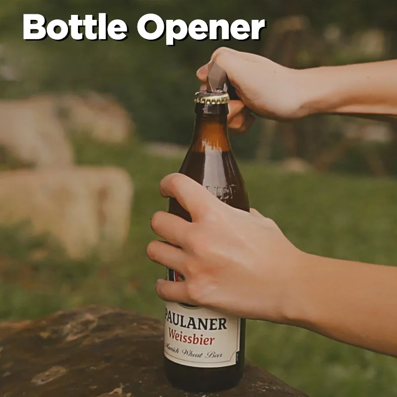 في الهواء الطلق المحمولة EDC متعددة الوظائف سبائك التيتانيوم قضيب رفع منشار صغير التخييم بقاء سداسية وجع المفاتيح أداة