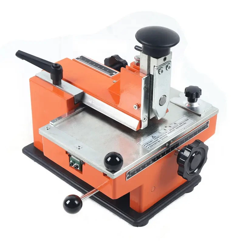 Semi-Auto Sheet Embosser Stamping Metal Marking Hine Aluminum Engravefor Dog Tag 2/3/4/5/6Mm