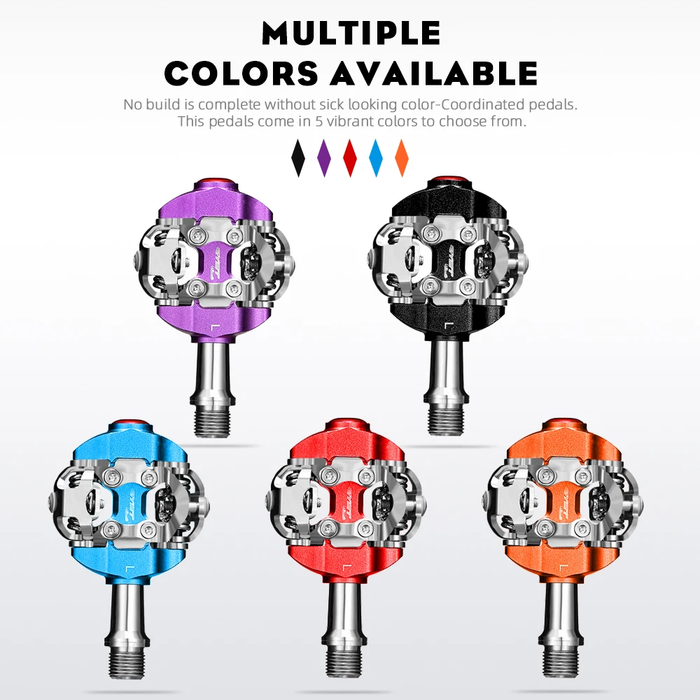 

Педали без зажимов RYET MTB SPD Самоблокирующиеся велосипедные педали Педали для горного велосипеда с шипами Совместимая система Shimano