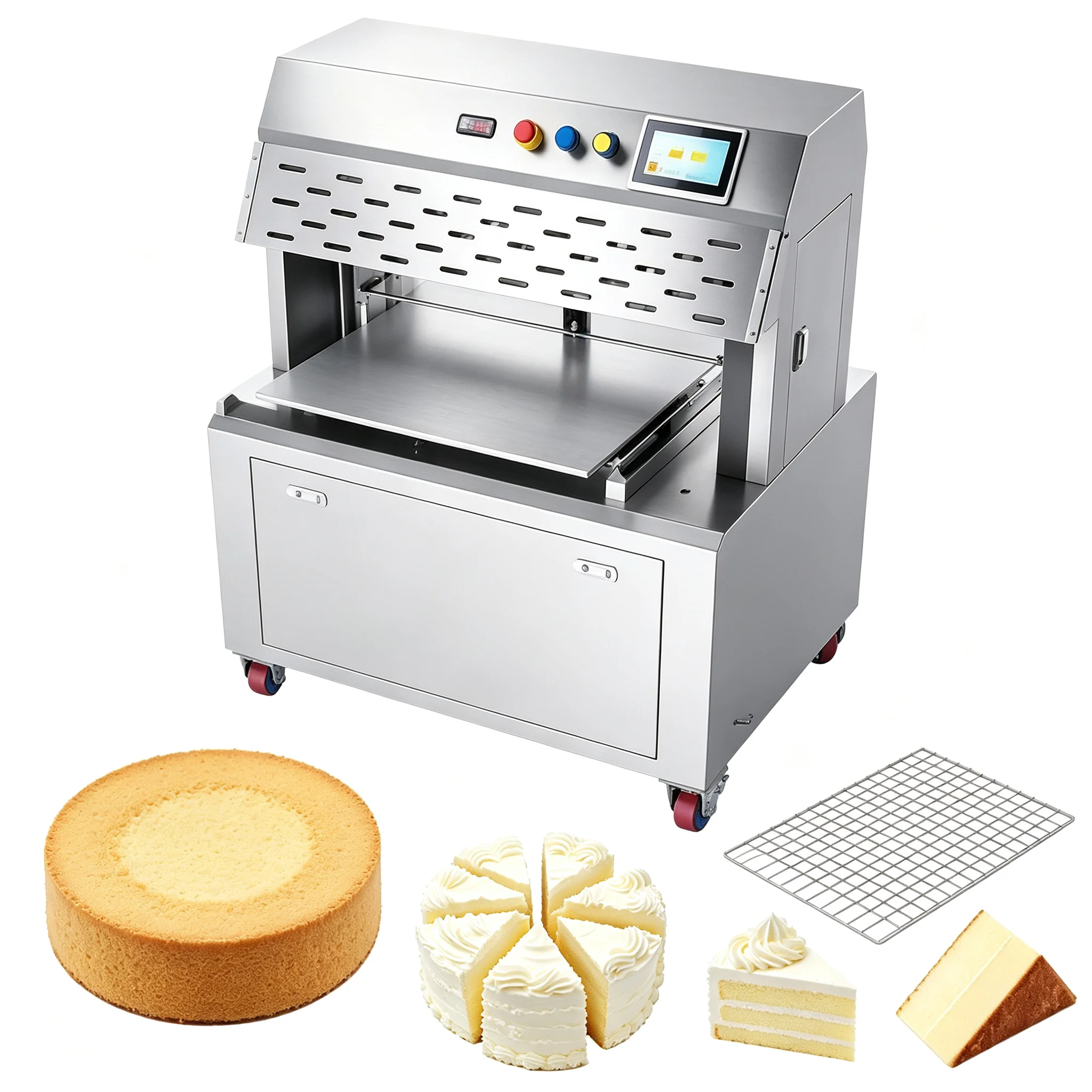 Cake Cutting Machine Touch‑Screen Control Slicer Recipe Storage Function for Bakery Batch Cake Production Custom
