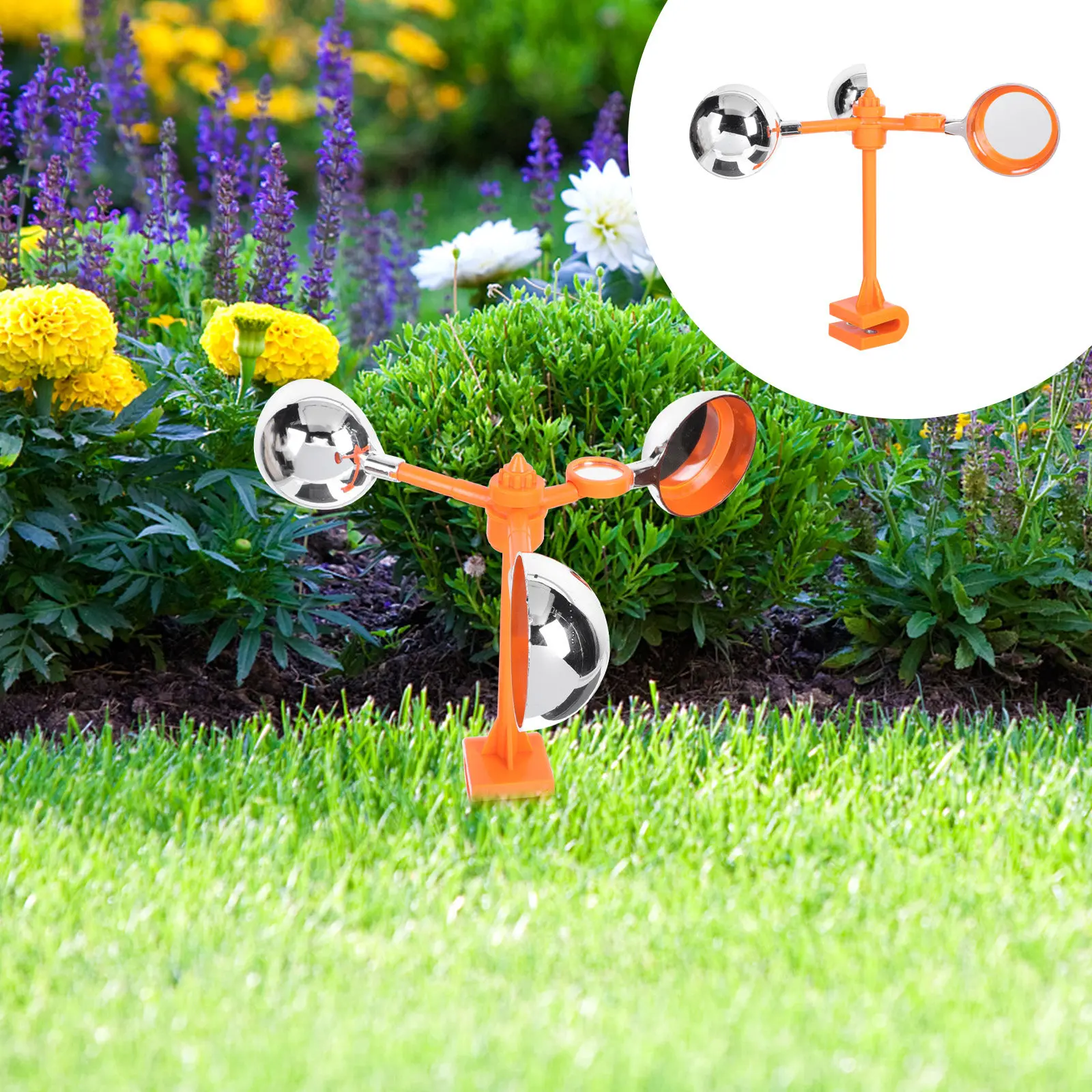 1Pcs Outdoor Bird Deterrent Wind Power Rotating Reflector Yard Waterproof Garden Supply Device Bird