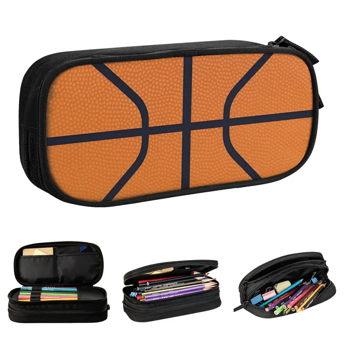 Basketball Pencil Cases Sports Ball Games Pen Holder Pencil Bags Girl Boy Large Storage School Supplies Cosmetic Pencilcases