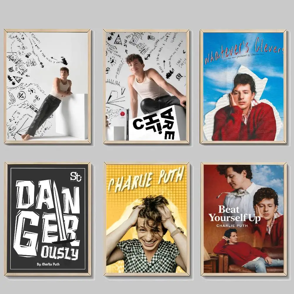 Sänger C-Charlie PuthS klassische Filmplakate, Vintage-Dekoration für Zimmer, Bar, Café, Aufkleber, Wandgemälde
