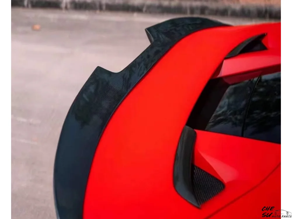 Customized Car Tail Wing Kit for Ferrari F8 Upgraded M-style Carbon Fiber Rear Spoiler Body Kit, Car Supplies, Car Tools
