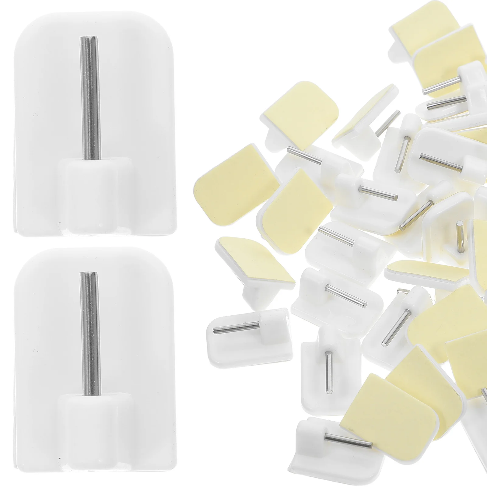 

50Pcs White Window Blinds Curtains Hooks Fixed Plastic Hangers Installation Curtain Holders Track Positioning