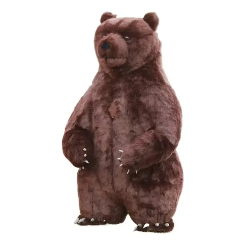 Inflatable Brown Bear Mascot Costume Adults Cartoon Character Outfits Halloween Christmas Party No Battery No Charger
