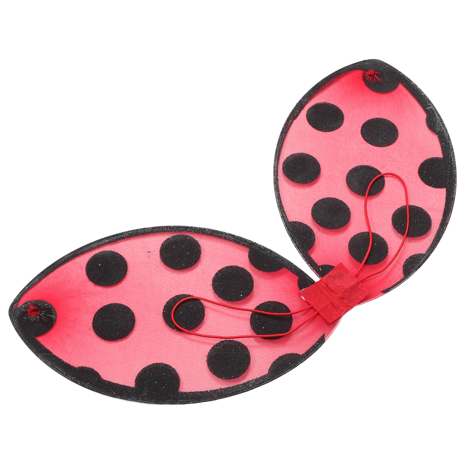 

Foldable Wing Props Vibrant Performance Costume Mesh Ladybug Wings for Girls Party Stage Toddler Child Play