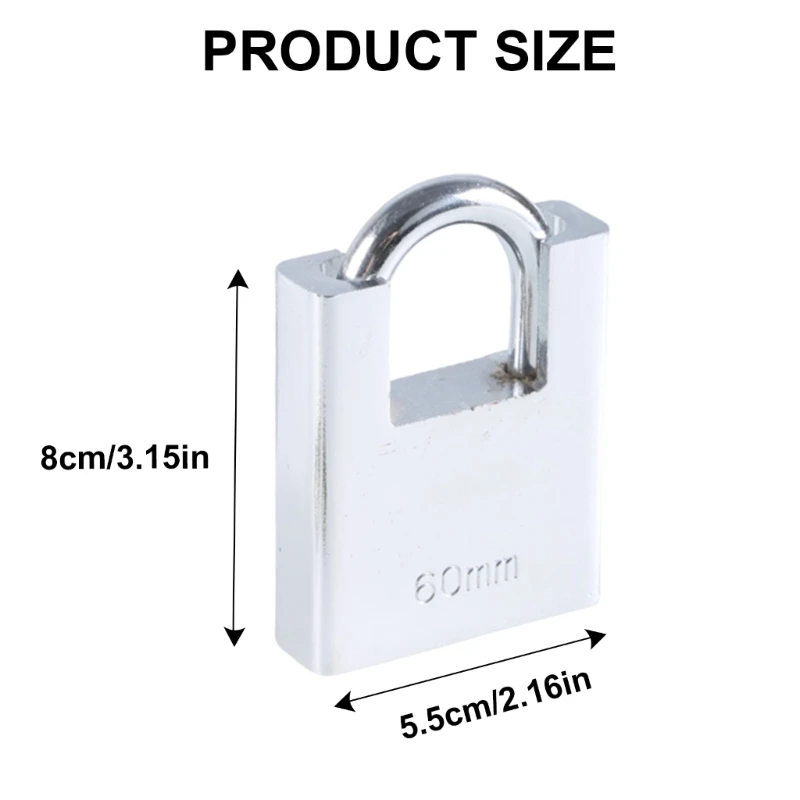 652F 60mm Steel Lock Set with 6 Keys 2pcs High Security Padlocks Stable Door lock Quick Installation for Weather Protections