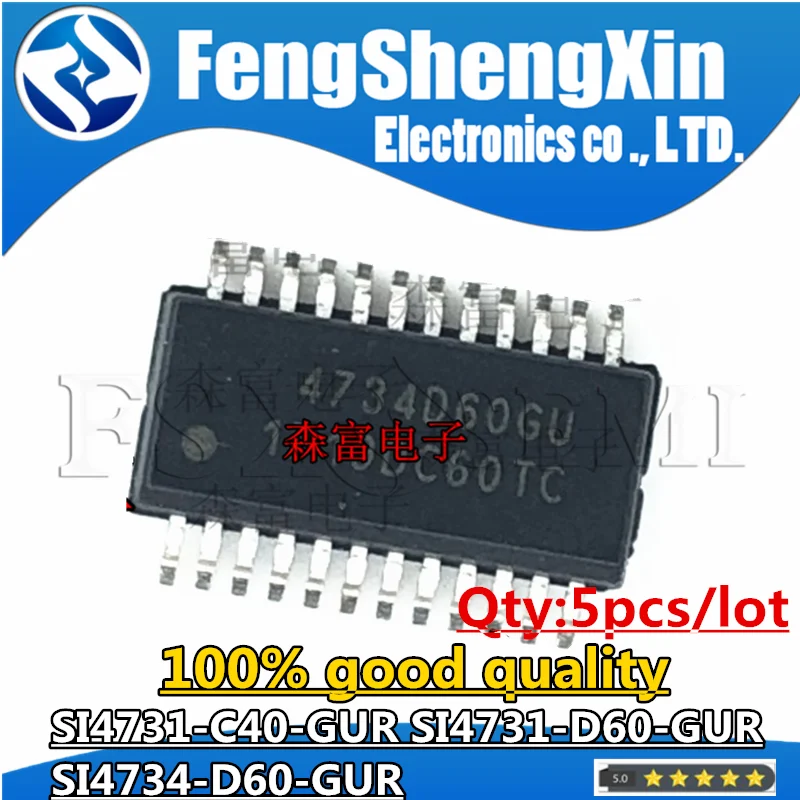 5pcs SI4731-C40-GUR 4731C40GU SI4731-D60-GUR 4731D60GU SI4734-D60-GUR 4734D60GU TSSOP Chips