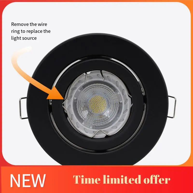 

ABRN-LED Spotlights Frame Adjustable Downlight Led Holders Cutout 70Mm For MR16 GU10 Bulb Holder Recessed LED Spot Light