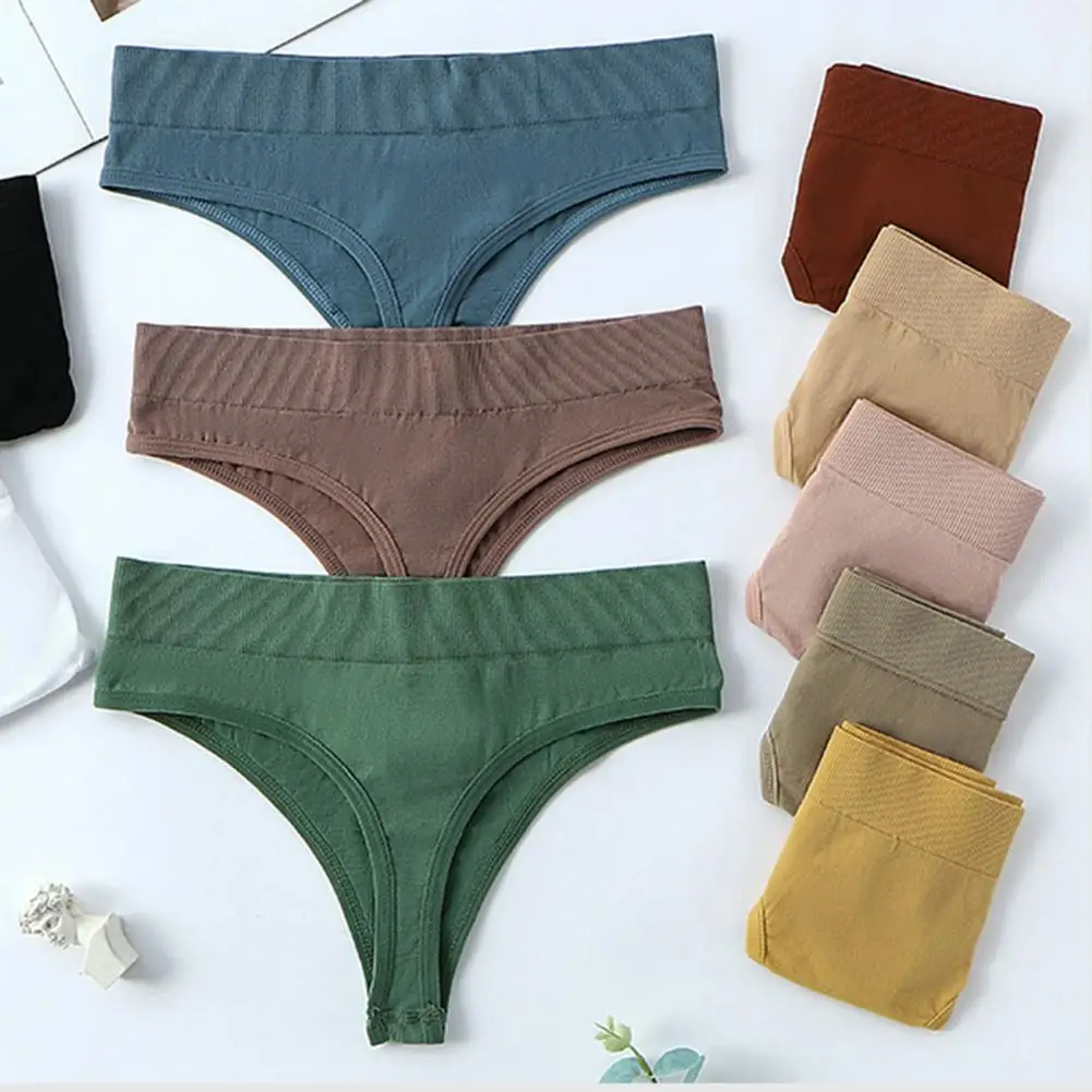 Cuecas monocromáticas em forma de triângulo, cuecas estilo simples, calcinhas esportivas femininas, moda esportiva intimidade