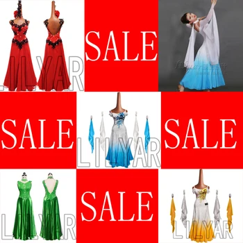 Salón de baile, traje de competición de baile de salón, traje de actuación, falda de práctica, promoción de liquidación, precio de descuento asequible