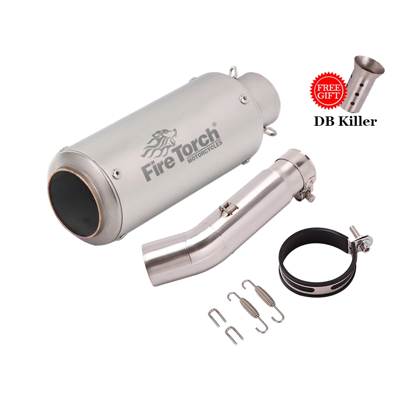 

Slip On For SUZUKI GSX-S 750 GSX S750 BK750 2018 2019 2020 Motorcycle GP Exhaust Escape Middle Link Pipe Carbon Fiber Muffler