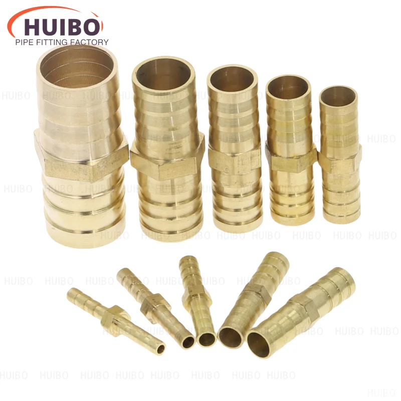 Brass Straight Hose Pipe Fitting Equal Barb 4mm 5mm 6mm 8mm 10mm 12mm 16mm 19mm 25mm Gas Copper Barbed Coupler Connector Adapter