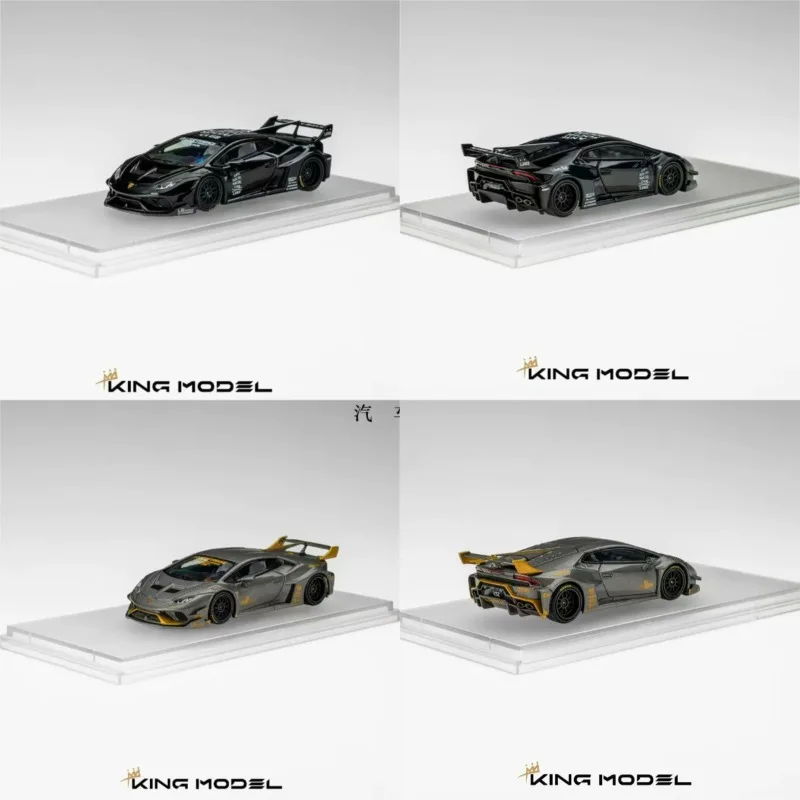 King Model 1:64 Lamborghini Huracan LP610-4 LBWK Die Cast Alloy Car Model Adult Collection Ornament