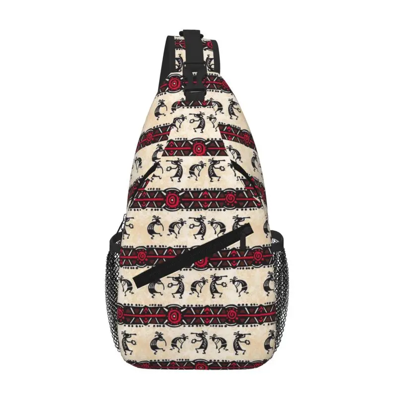 

Casual African Tribal Native American Kokopelli Crossbody Sling Backpack Men Shoulder Chest Bag for Traveling