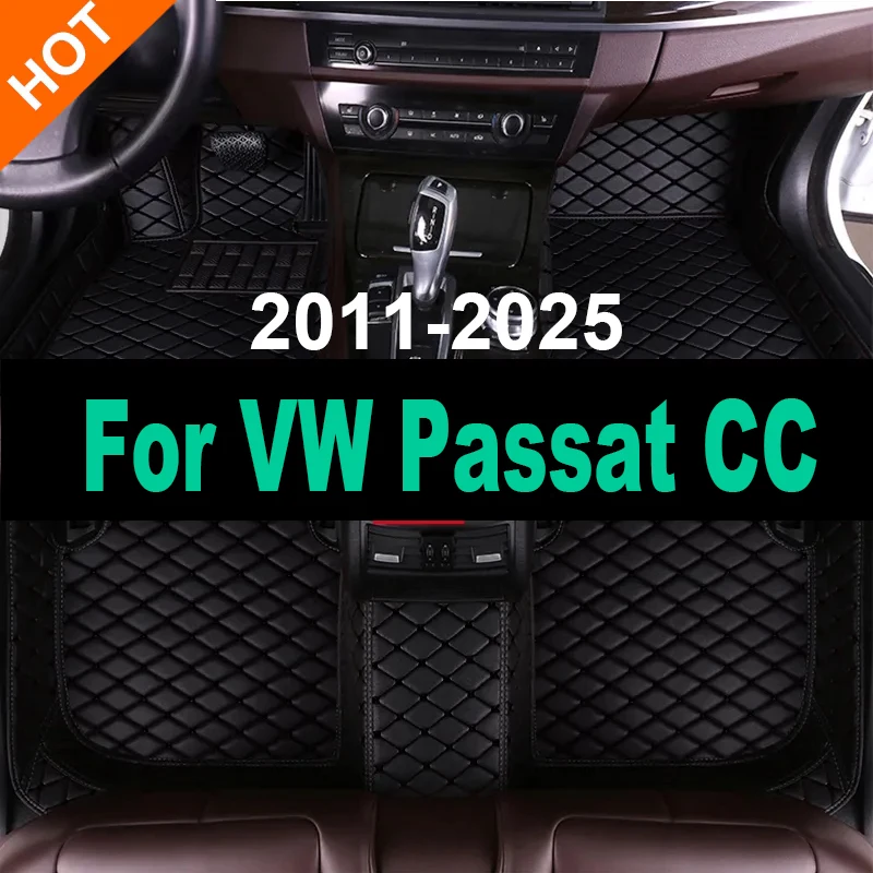 Car Mats For VW Passat CC 2011~2017 2019~2025 2012 2013 2014 2015 2016 2018 2020 2021 2022 2023 2024 Car Accessories