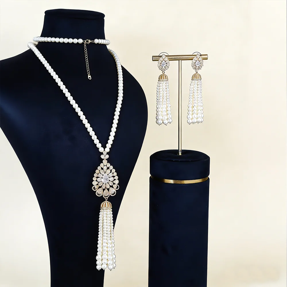 

BrideTalk Luxury Multilayer Pearl Choker Necklaces for Women Crystal Zircon Necklaces Weddings Bride Jewelry