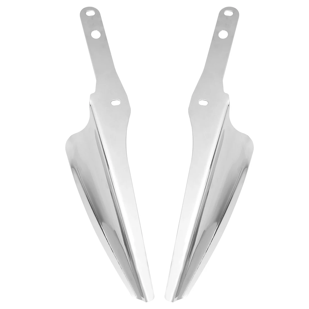 Motorcycle Chrome Front Fork Mount Wind Deflectors For Harley Touring Electra Street Glide Road King FLHXS FLHX FLHR 1995-2021