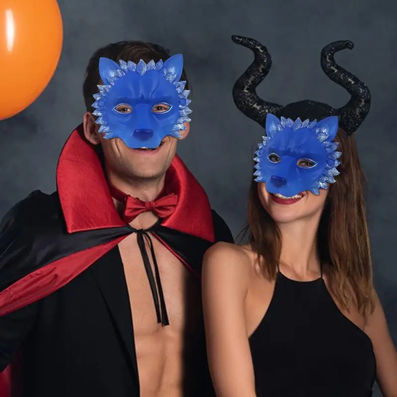 

Party Animal Head Masque Cosplay Headgear Lion Masque Party Face Masque Halloween Headgear PU Head Cover Photo Props Halloween