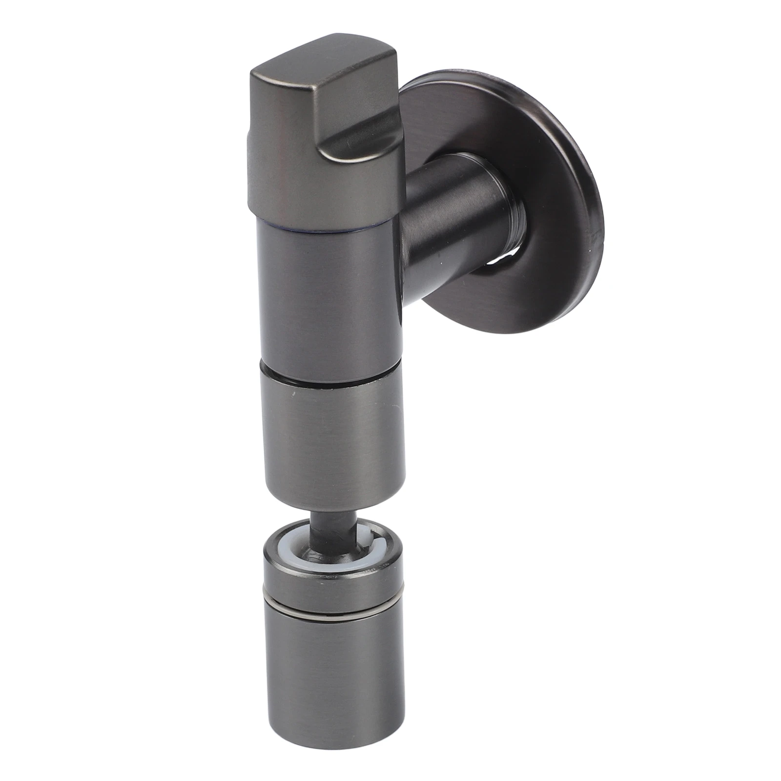 

Смеситель для раковины в ванную комнату, 2 режима, поворот на 360 градусов, латунь, порт подачи воды G1/2, серебристый/черный/серый, высокое качество, абсолютно новый