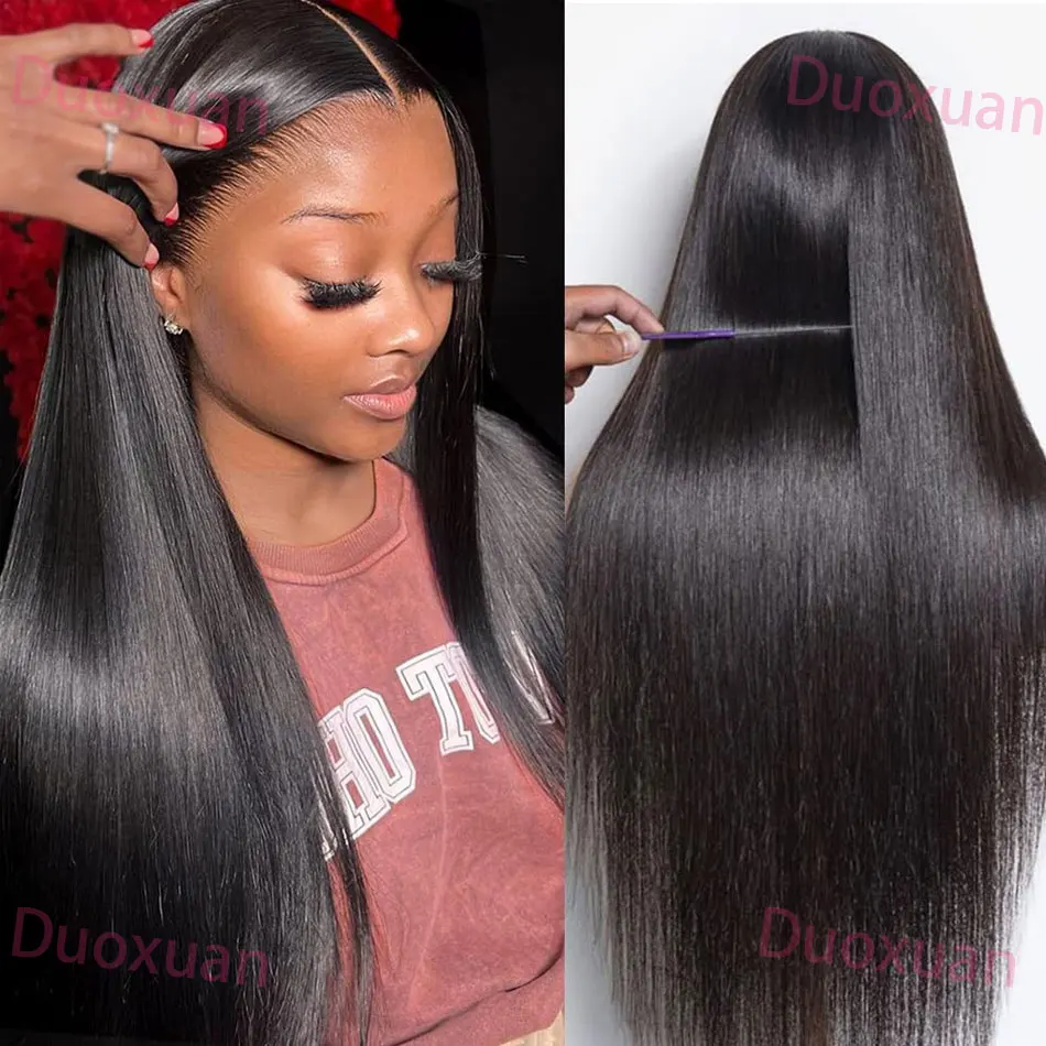 30インチ ストレート 13x6 HDレースフロントウィッグ 人毛 プレプラッキング済み 200%密度 ストレート人毛ウィッグ 13x4 レースフロントウィッグ