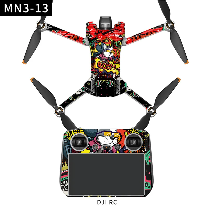 

Подходит для наклейки для дрона DJI Mini 3 Pro, защита, роскошная цветная наклейка из ПВХ, водонепроницаемая наклейка для кожи, пульт дистанционного управления с дистанционным управлением