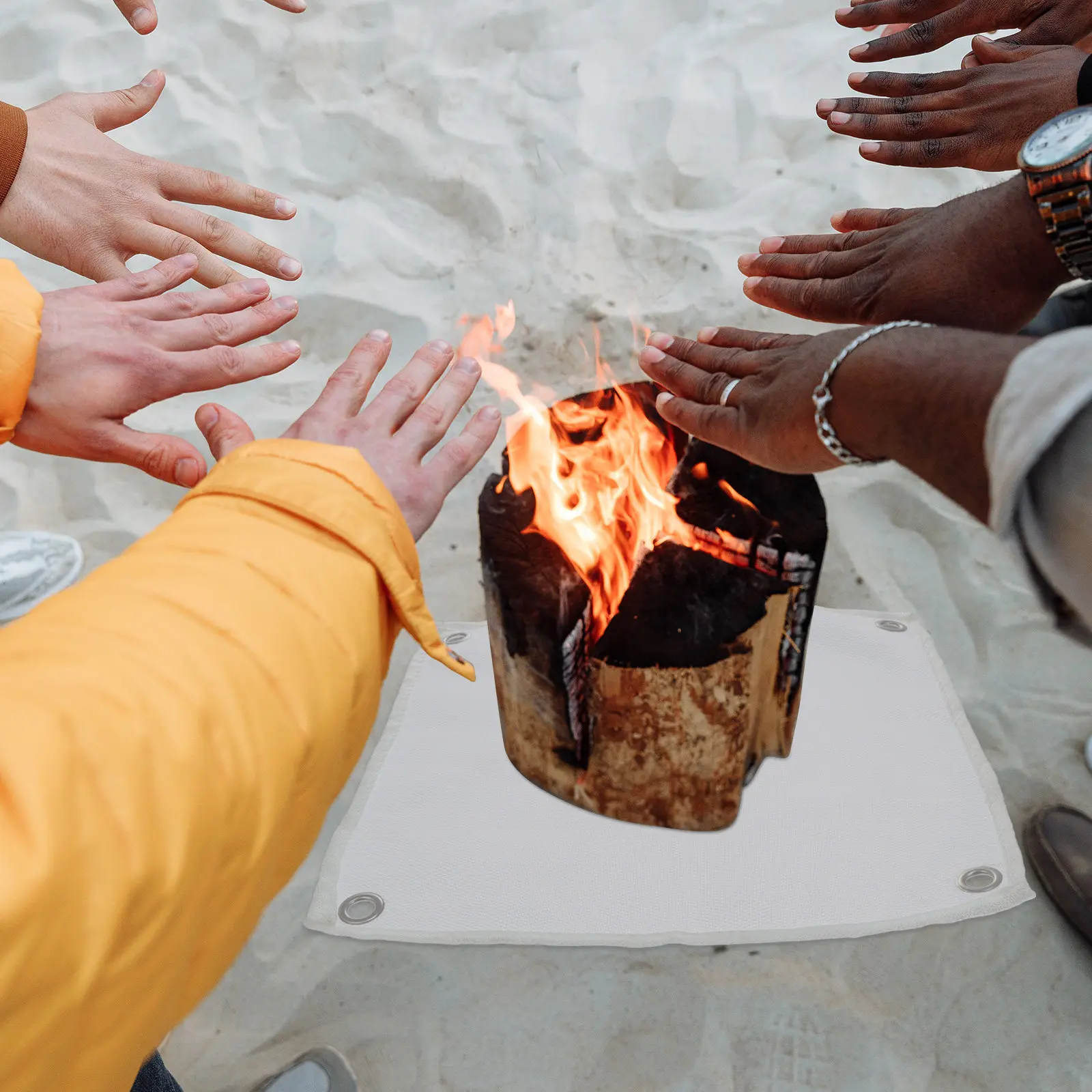 1Pcs Fireproof Heat Resistant Mat Foldable Storage Lightweight Fireproof Cloth Bag Fiberglass Fire Resistance Blanket Protective