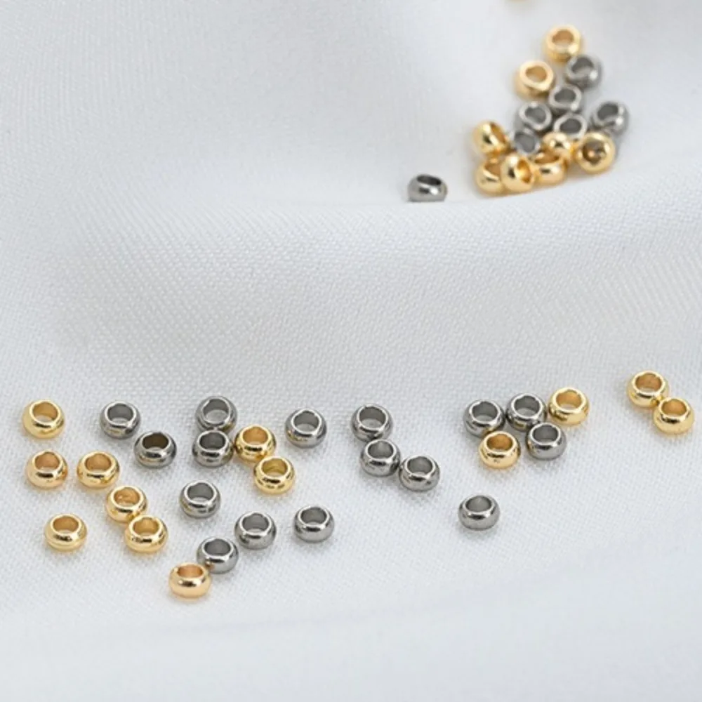 

Positioning Beads Stainless Steel Flattening Fixed Beads Tail Buckle Accessories DIY Jewelry Bead Spacer Material
