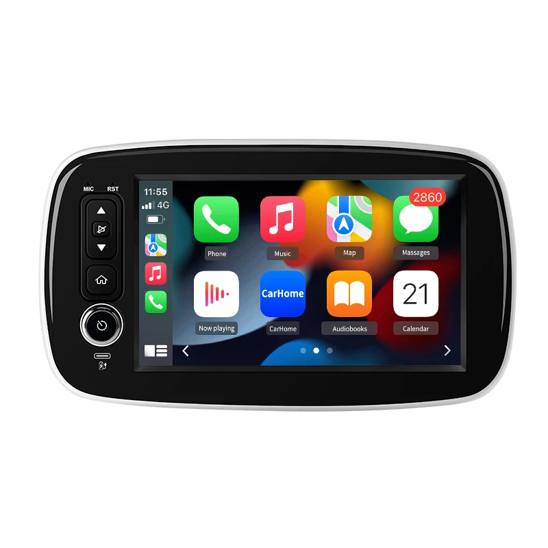 Junsun 8-Zoll Kabelloses CarPlay Android Auto Autoradio für Mercedes Benz Smart Fortwo 453 2014-2020 Multimedia Kabelloses Apple CarPlay Intelligente Systeme IPS Touchscreen Stereo-Videoplayer 2 Din